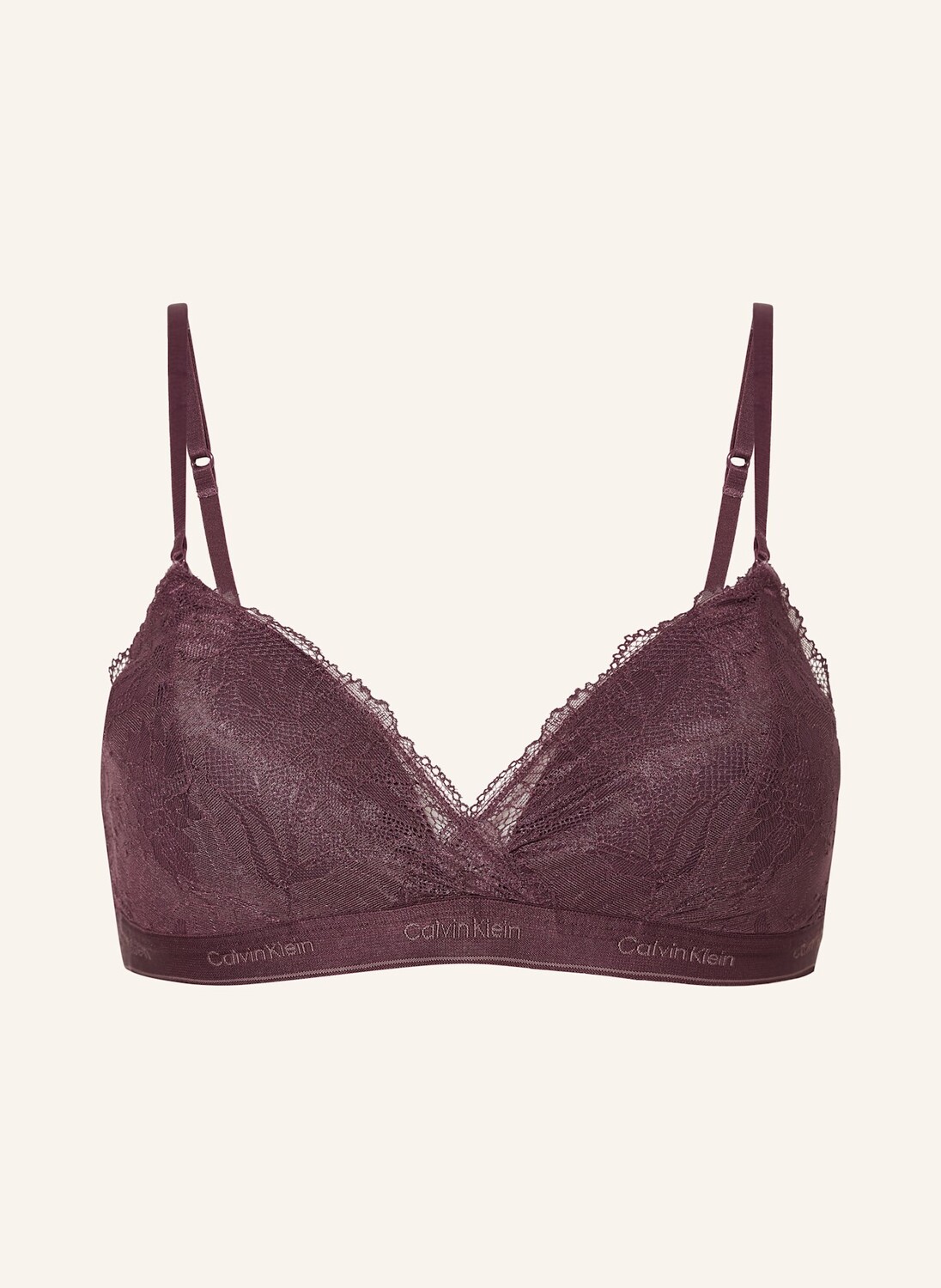 

Бюстгальтер с треугольными чашками modern lace Calvin Klein, темно-красный