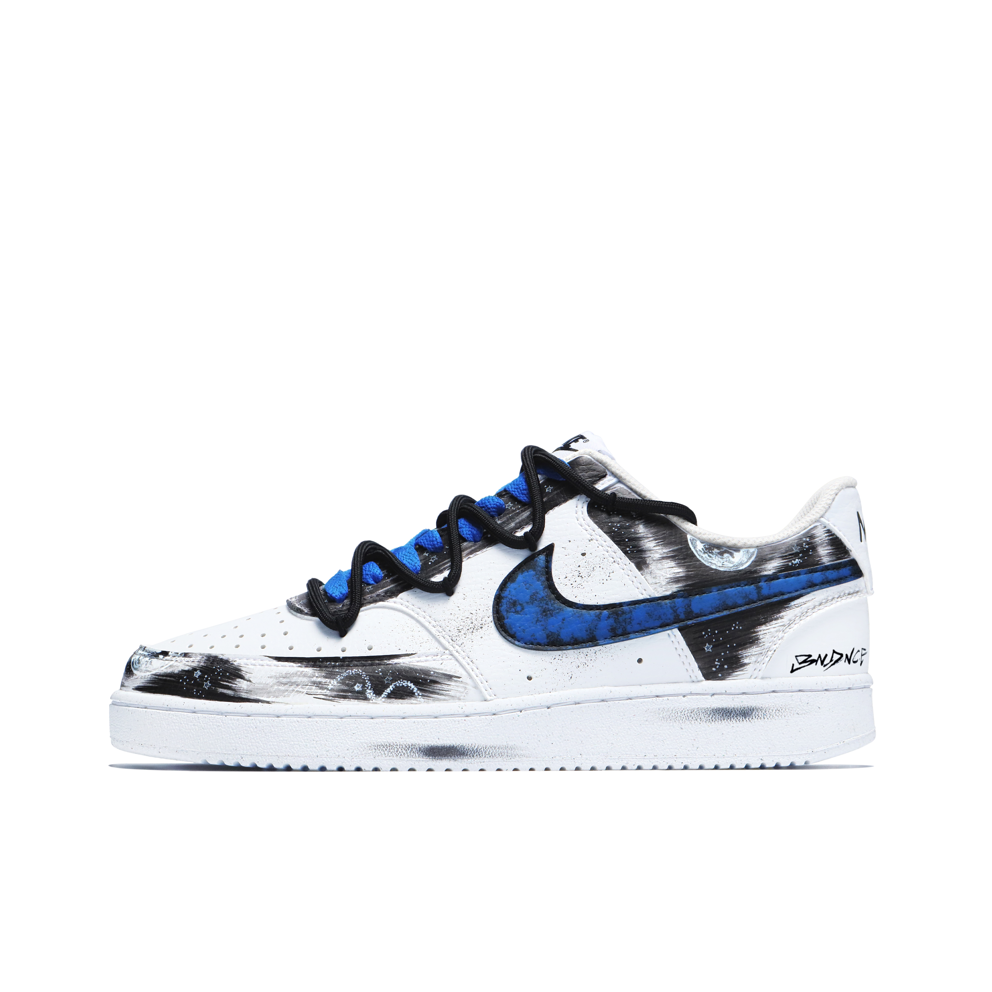 

Nike Кроссовки Court Vision 1 с низким верхом, противоскользящие и износостойкие, мужские, черно-синие