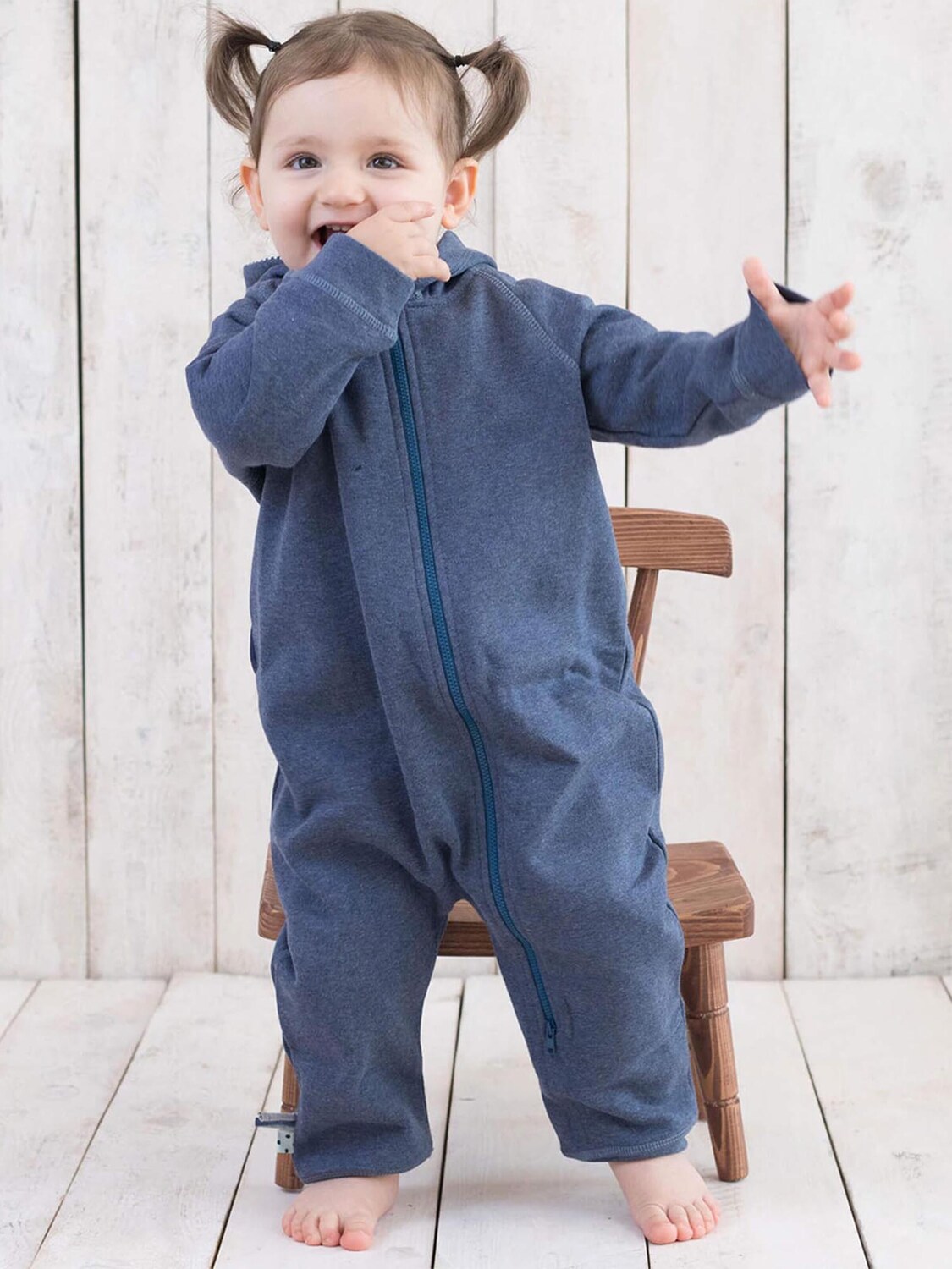 OrganicEra Комбинезон 'Organic Baby Jumpsuit with Zip' в цвете Indigo — фото 3