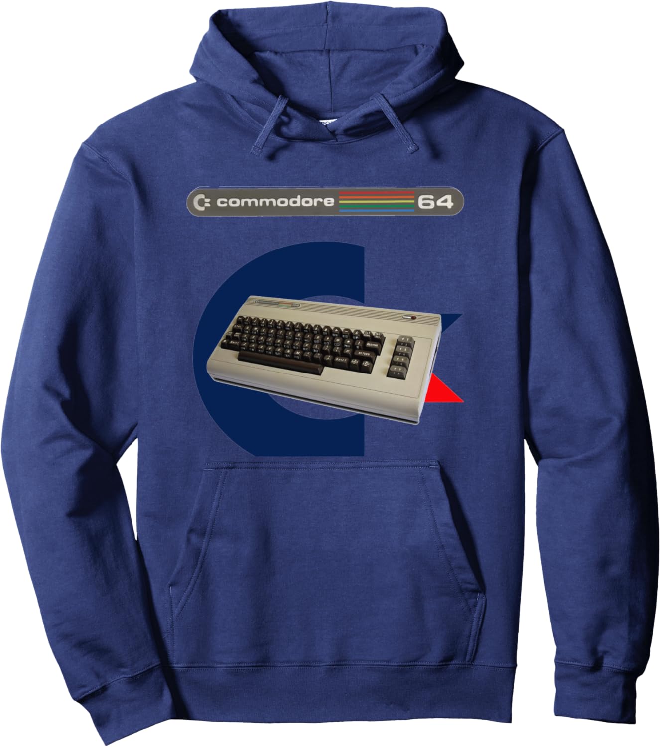 

Ретро винтажная толстовка с изображением домашнего компьютера C64 80-х годов Designed By Dark, темно-синий