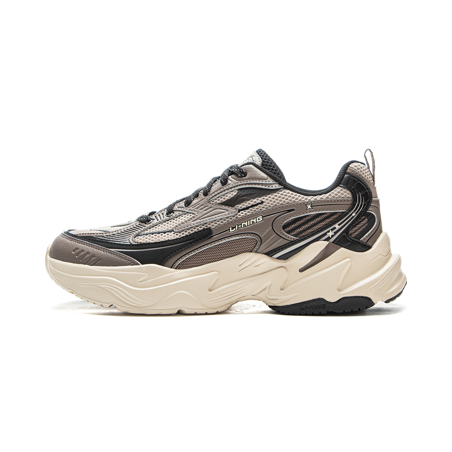 

LINING Низкие повседневные туфли Meteor Cushioning, устойчивые к истиранию и скольжению, мужские, коричневые