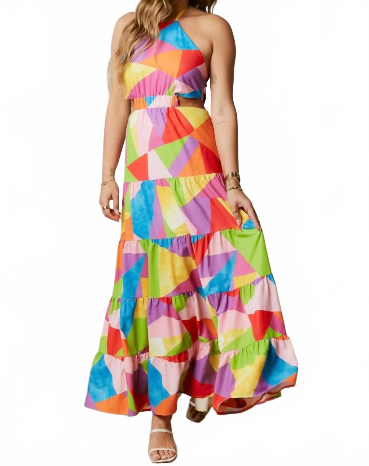 

Платье макси Camila в радужном цвете Peach Love, Rainbow