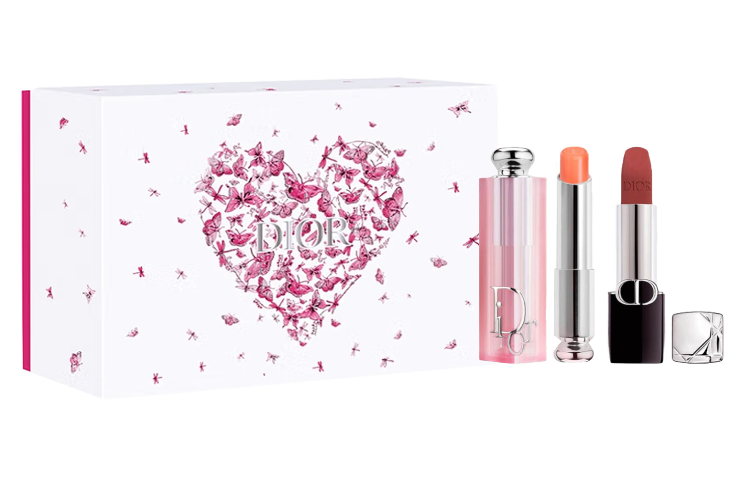 

DIOR Набор помад heartbeat red в коробке, стойкие увлажняющие, 3.2g+3.4g