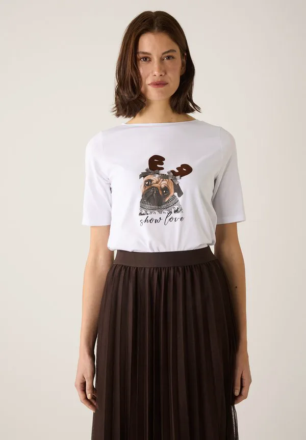 

Футболка süsses стретчкурзарм с принтом More & More, White, Белый, Футболка süsses стретчкурзарм с принтом More & More, White