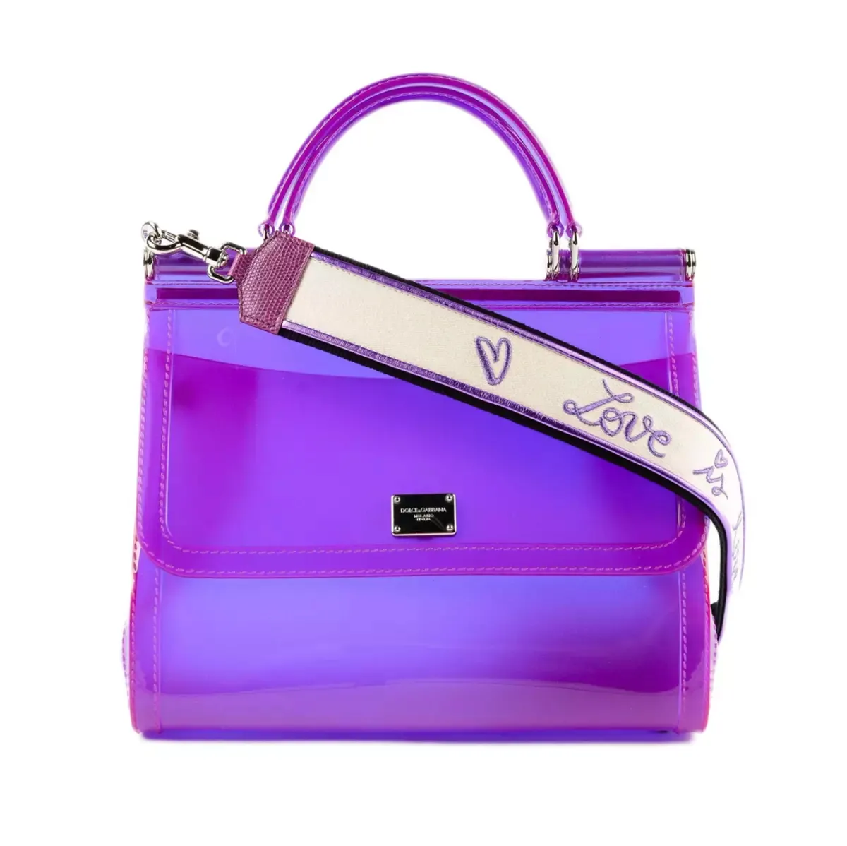 

Элегантная фиолетовая сумка Sicily Tote - знаковый шарм Dolce & Gabbana