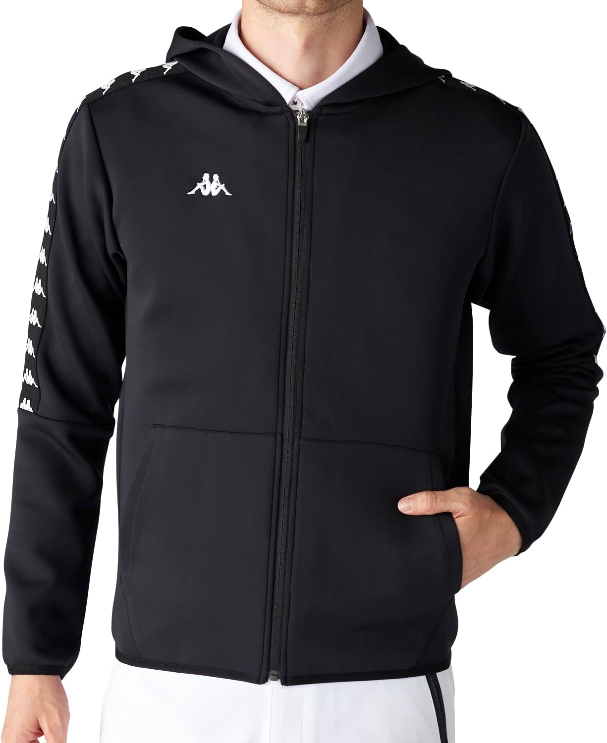 

Мужская толстовка Kappa 634402, легкая, эластичная, на молнии по всей длине, черный