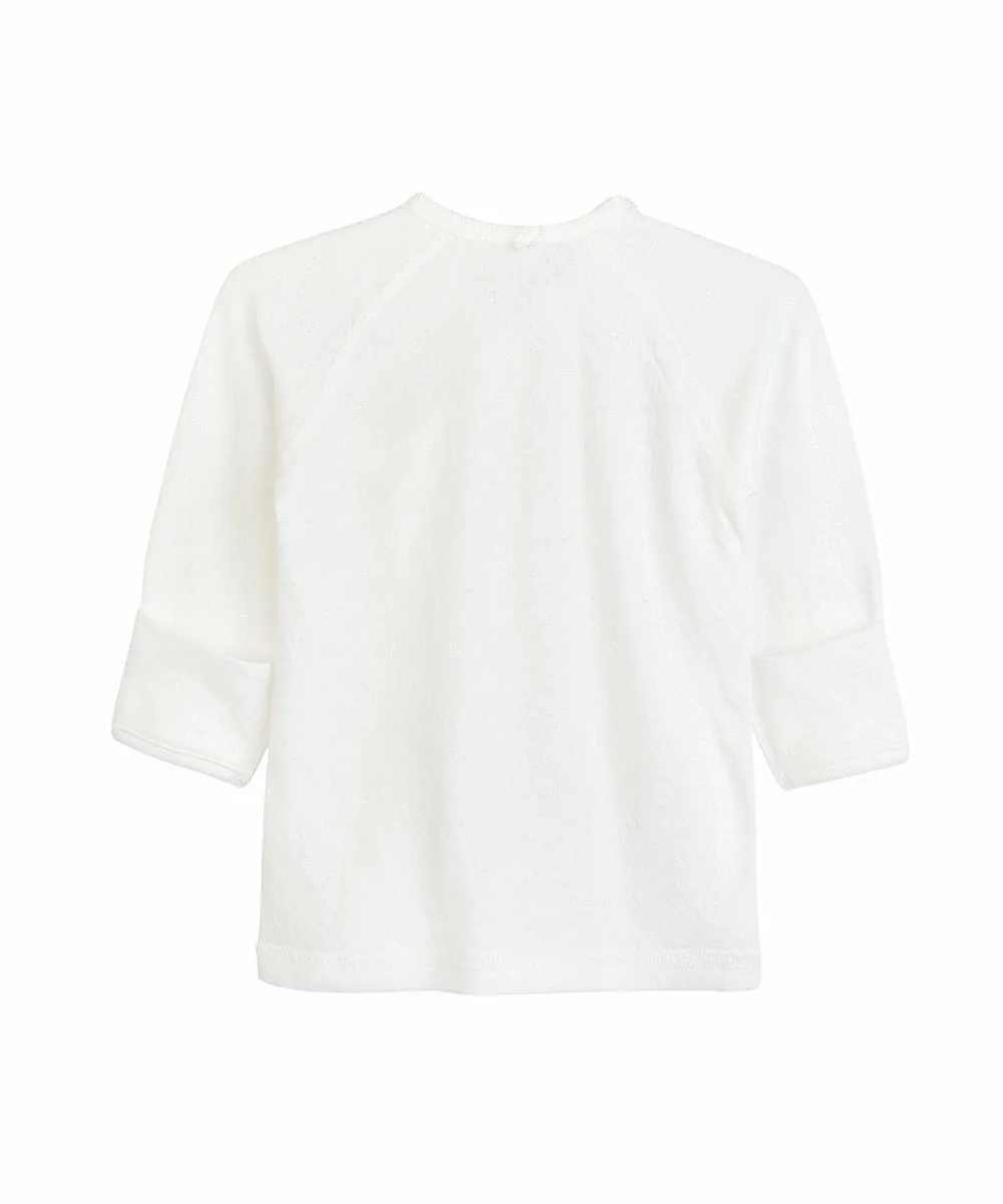 Хлопковая двухсторонняя короткая майка Bear Cotton Moimoln, Off white — фото 2