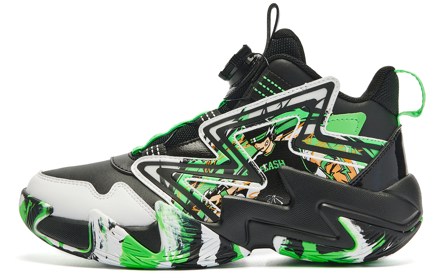 

QIAODAN Низкие детские баскетбольные кроссовки Black Green для подростков