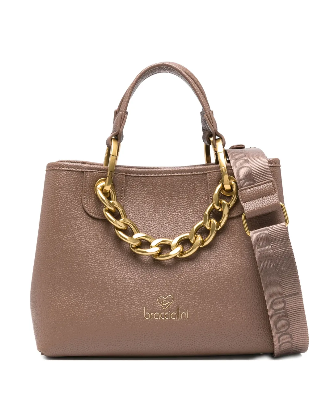 

Сумка-тоут из кожи Braccialini, коричневый