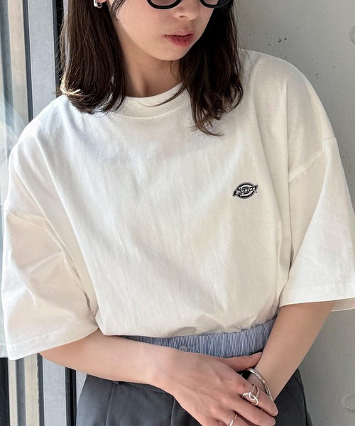 

Футболка с принтом, однотонная Dickies, белая