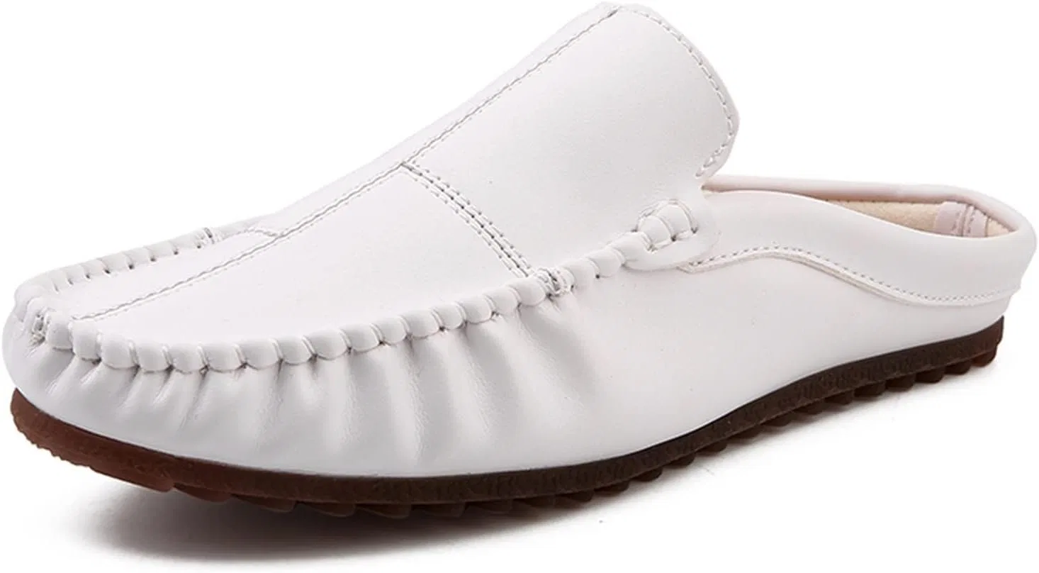 Мокасины мужские Vegan Leather Loafers White — фото 2