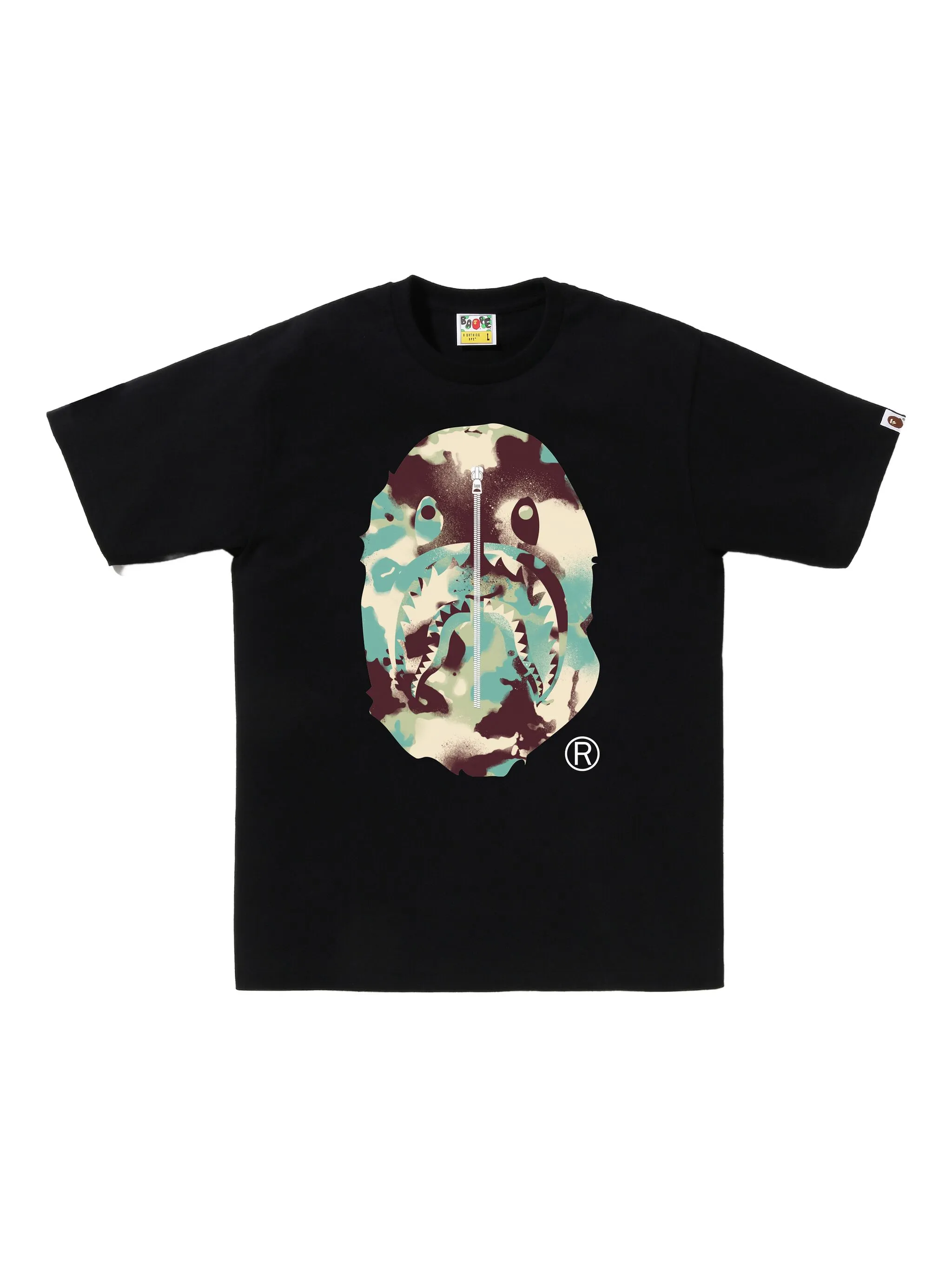 

Футболка с камуфляжным принтом A Bathing Ape, черный