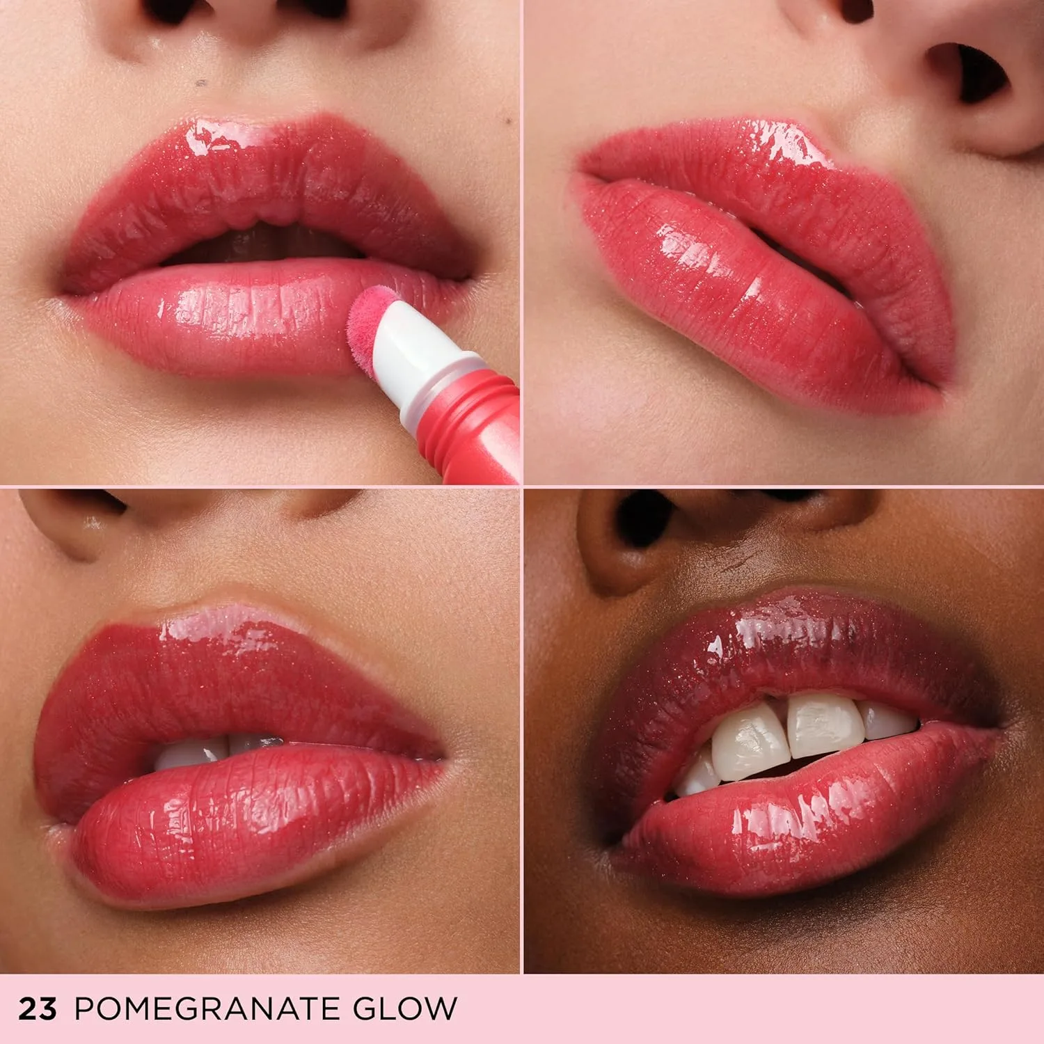 Блеск для губ Clarins Lip Perfector | Увлажняющий и придающий объем губам пептидный блеск | Мгновенный блеск с полупрозрачным мерцающим финишем | Нелипкая текстура с ароматом ванили | 0,35 унции, 23 Pomegranate Glow - Pearly Cherry Red — фото 2