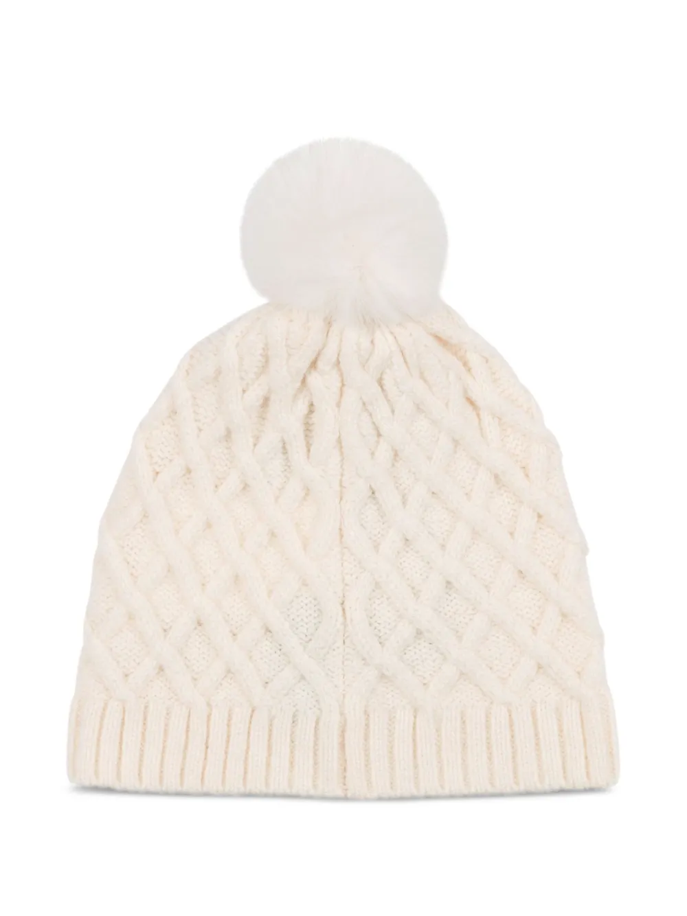 

Шапка бини фактурной вязки Moschino Kids, белый