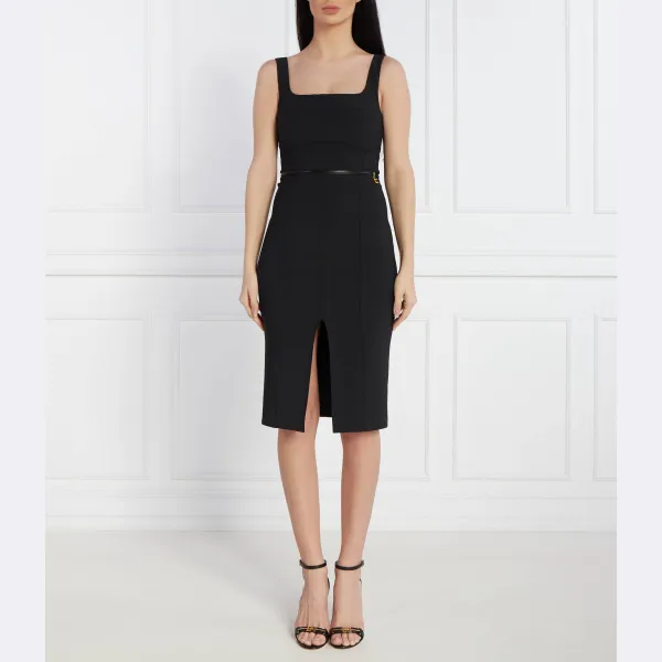 

Платье с поясом Elisabetta Franchi, черный