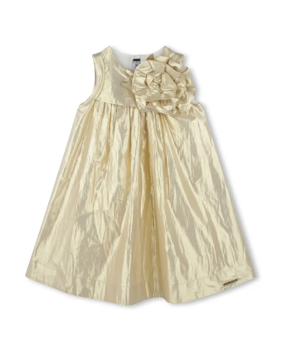 

Платье для девочки золотого цвета без рукавов Karl Lagerfeld Kids, золотой