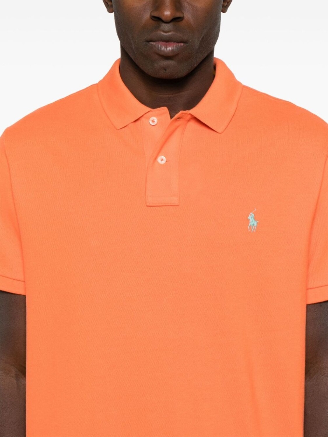 Polo Ralph Lauren рубашка поло с вышивкой Polo Pony, оранжевый — фото 4