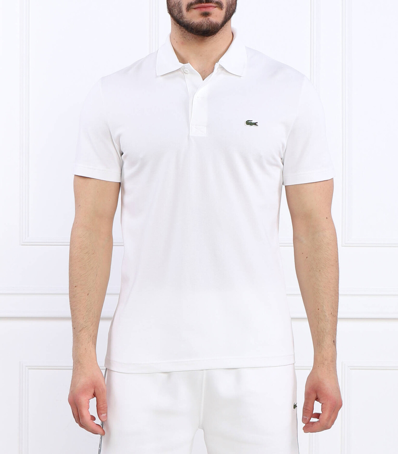 

Поло Lacoste regular fit, белый