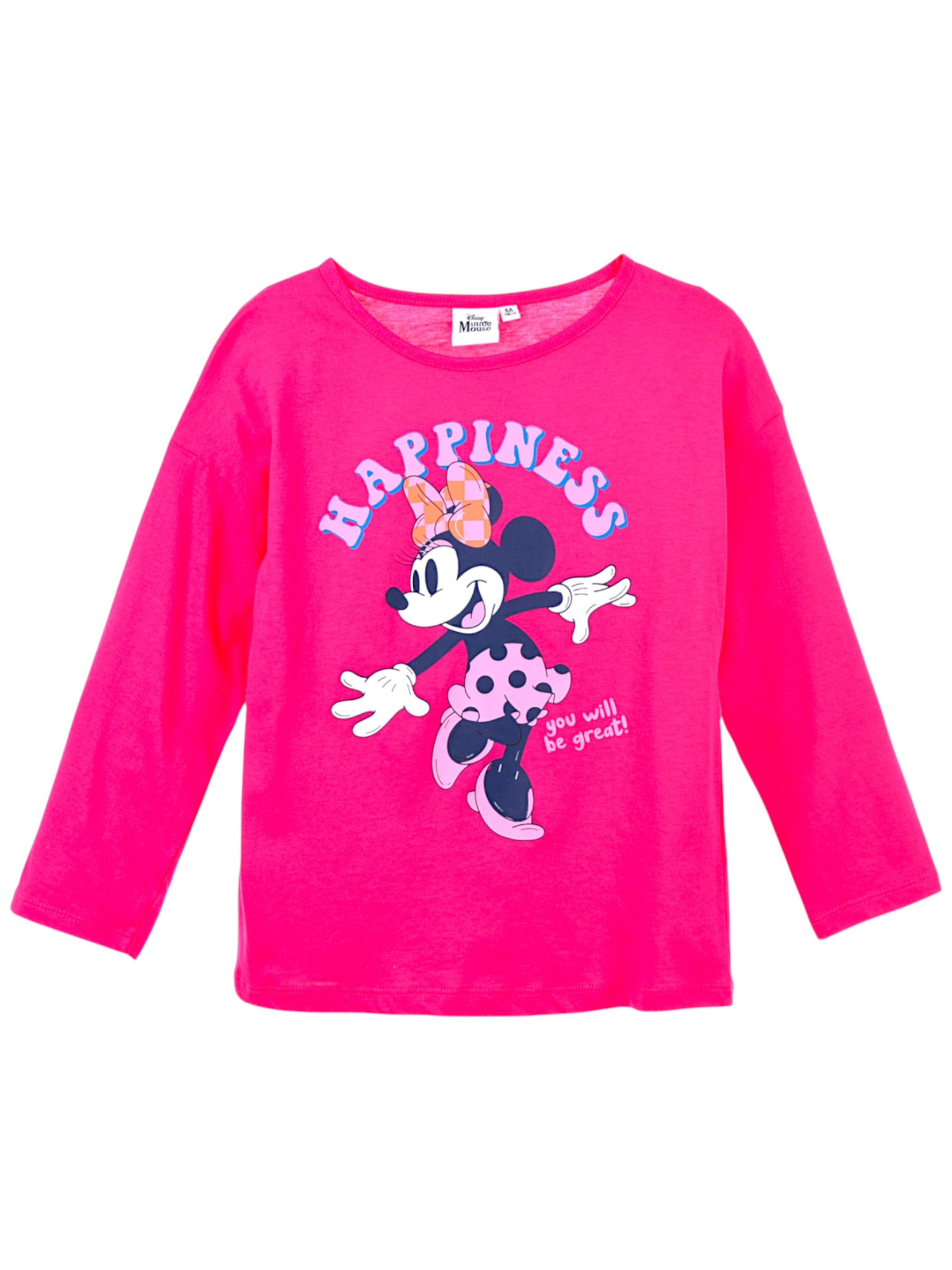 

Disney Minnie Mouse Лонгслив 'Langarmshirt' в темно-розовом цвете