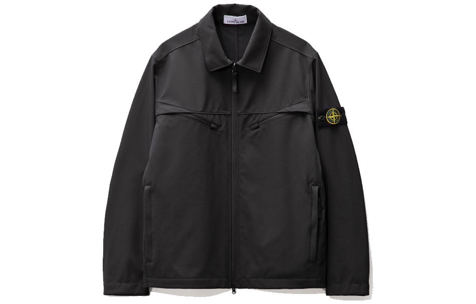 

Куртка мужская Stone Island Light Soft Shell-R на молнии, черный