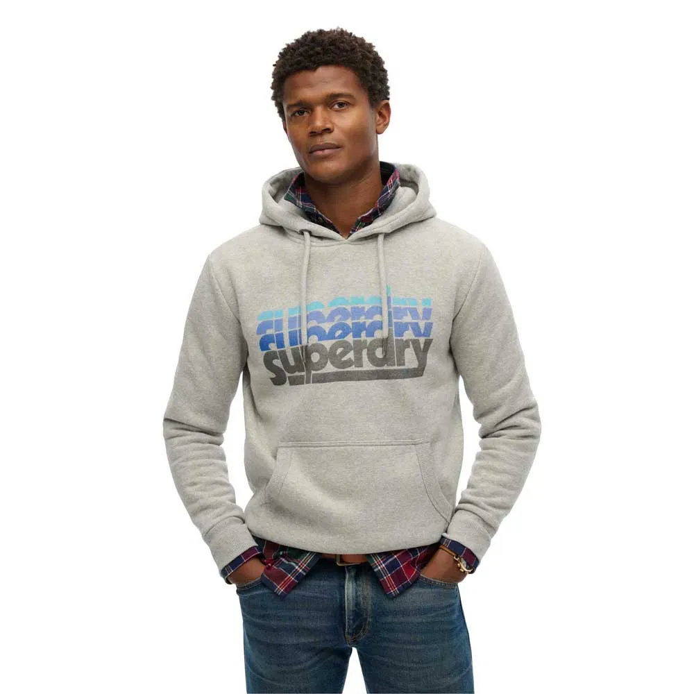 

Худи Superdry Stacked, серый