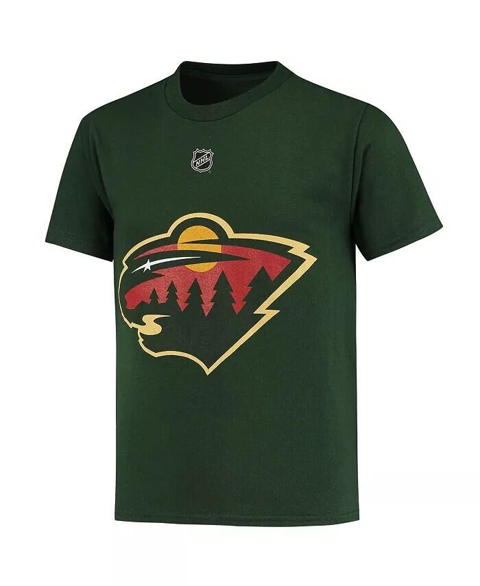 Кирилл Капризов, Big Boys, зеленая футболка с именем и номером игрока Minnesota Wild Outerstuff — фото 3
