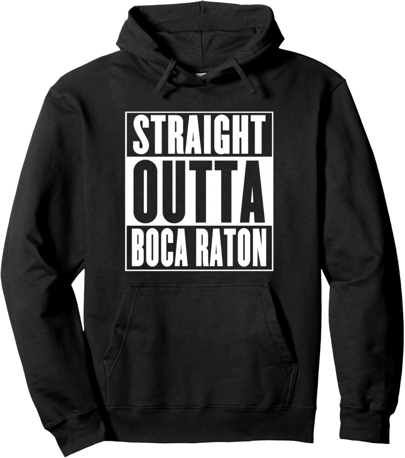 

Худи Bocaraton Straight Out Just Outside Boca Raton For Gifts And Apparel, черный