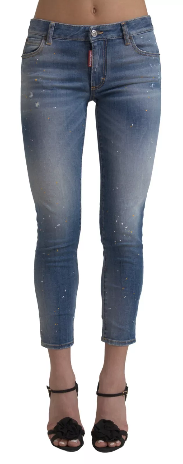 

Синие укороченные джинсы Twiggy Denim со средней посадкой Dsquared2