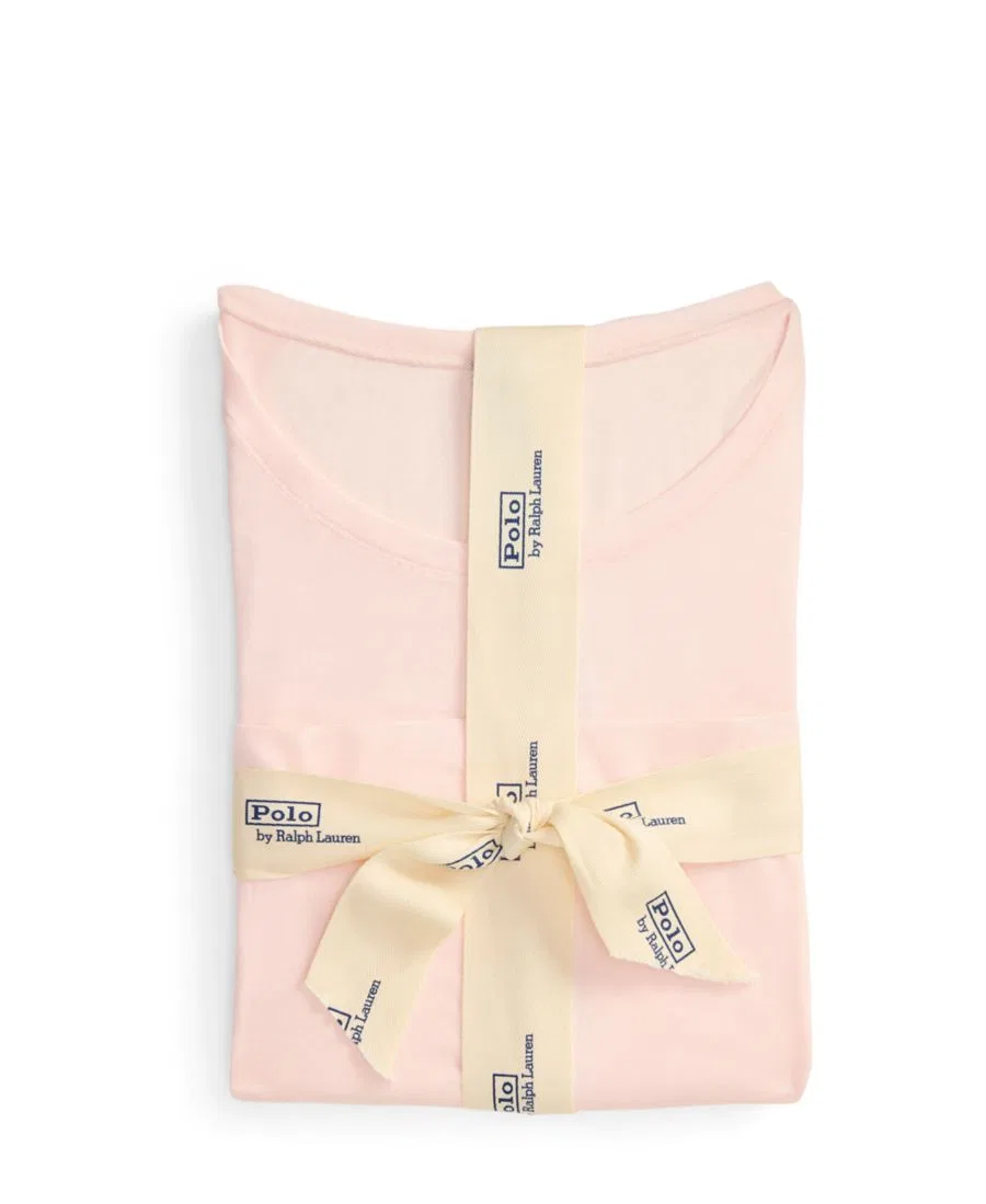 Женский комплект из двух предметов: футболка и шорты Polo Ralph Lauren, розовый — фото 4