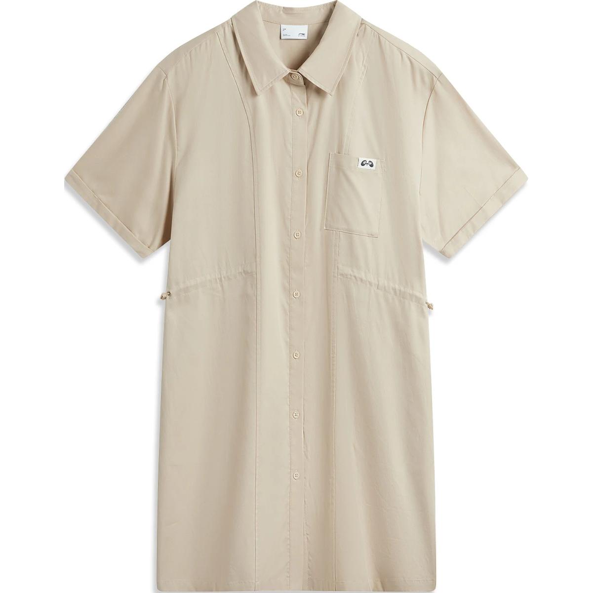 

Платье с короткими рукавами LiNing Sports Life Collection женское оксфорд коричневое