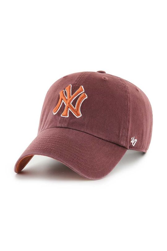 

Хлопковая бейсболка MLB New York Yankees 47 brand, коричневый