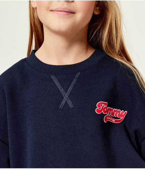 Толстовка loose fit Tommy Hilfiger, темно-синий — фото 4
