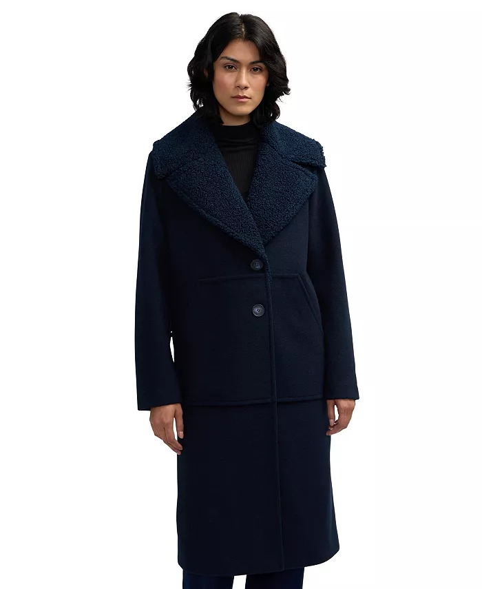 

Женское шерстяное пальто Alida со съемным воротником из шерпы SCOTCH & SODA, синий