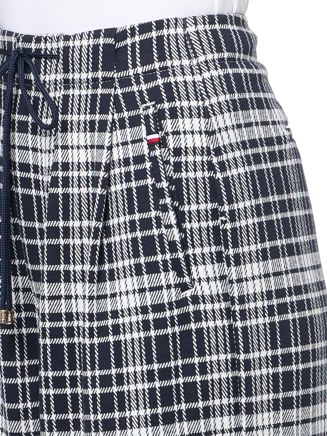 Женские спортивные брюки Tommy Hilfiger с широкими плиссированными штанинами и принтом, Sky Captain/Ivory — фото 3