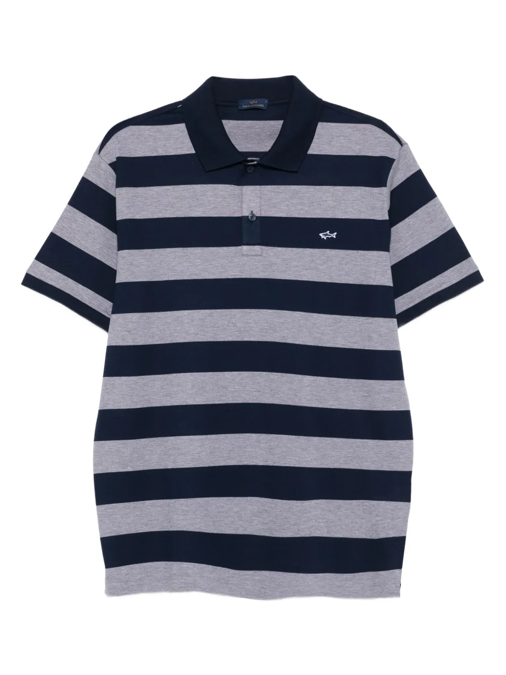 

Полосатое поло Paul & Shark, синий