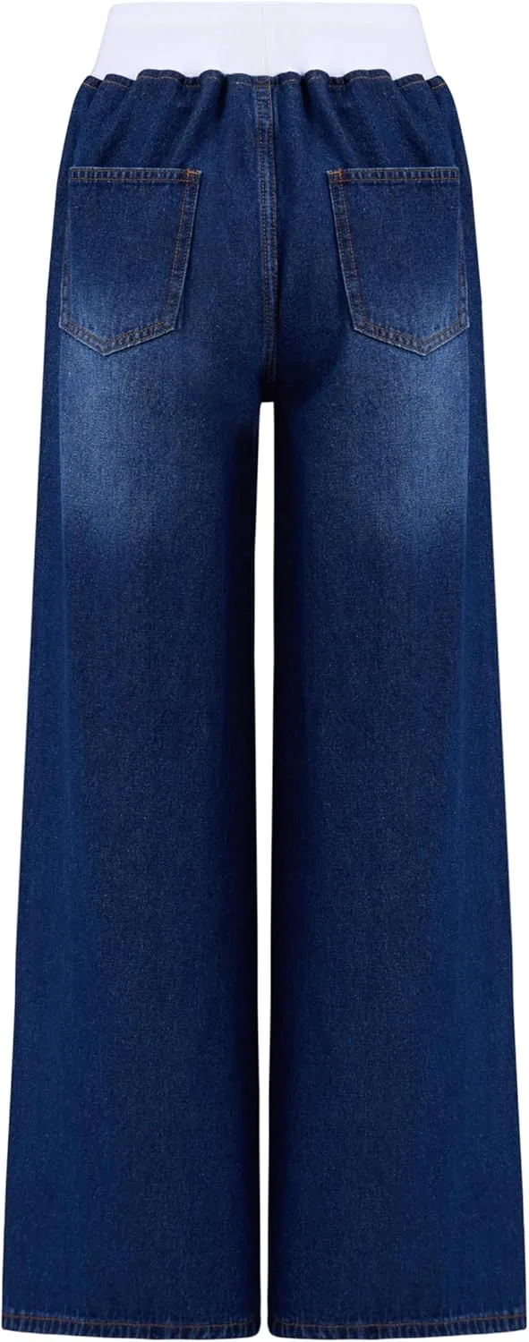 Женские джинсы Casual Mid-Waist Wide-Leg — фото 3