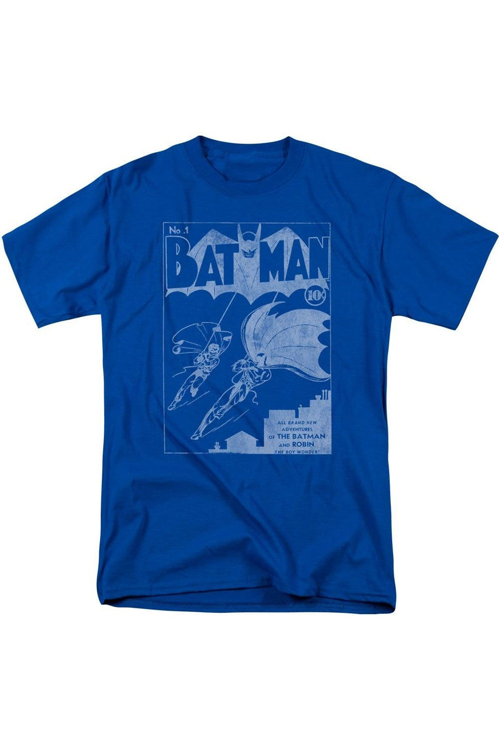

Футболка с коротким рукавом для взрослых с обложкой 1-го выпуска журнала Batman Gildan, синий