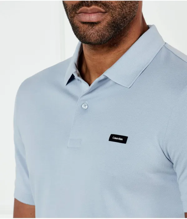Футболка поло Slim fit Calvin Klein, синий — фото 4