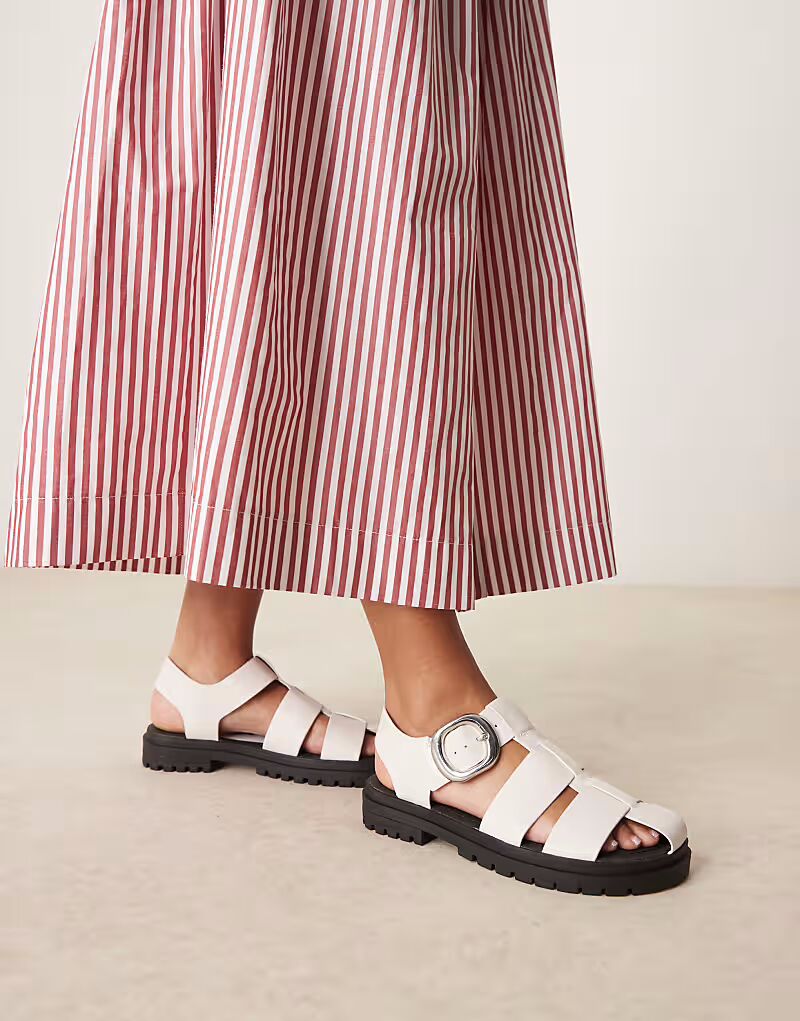 Массивные рыболовные кроссовки Monarch от ASOS DESIGN в кремово-белом цвете — фото 4