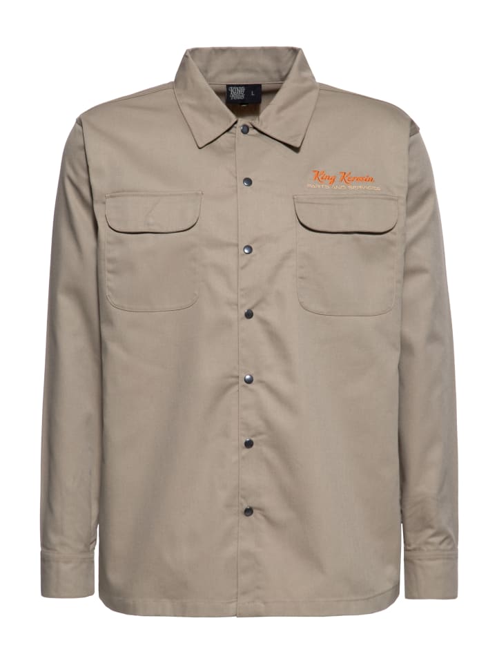 

Рубашка с длинными рукавами King Kerosin Стальной зверь песочного цвета King Kerosin