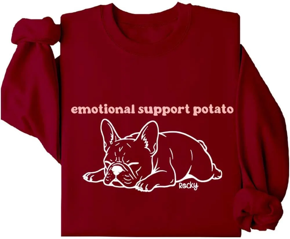 

Толстовка Emotional Support Potato с французским бульдогом Relliot