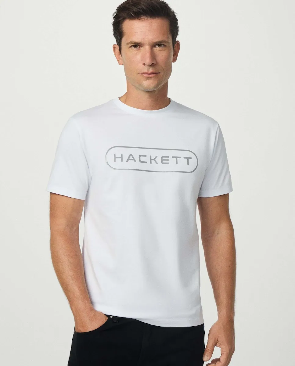 

Классическая футболка с логотипом Hackett, белый