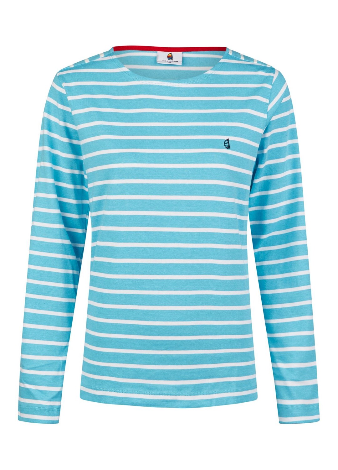 

Рубашка Wind Sportswear Langarm T Shirt gestreift, цвет pollblue-weiss