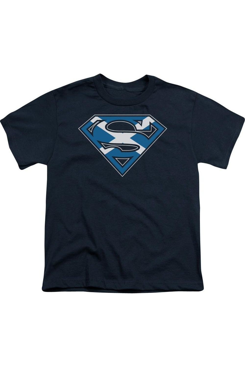 

Футболка с шотландским щитом Superman для детей Gildan, темно-синий