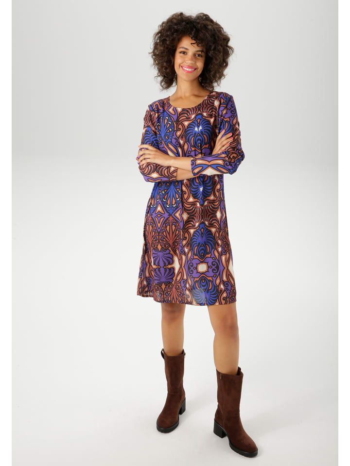 

Aniston Платье синего/фиолетового/светло-коричневого цвета