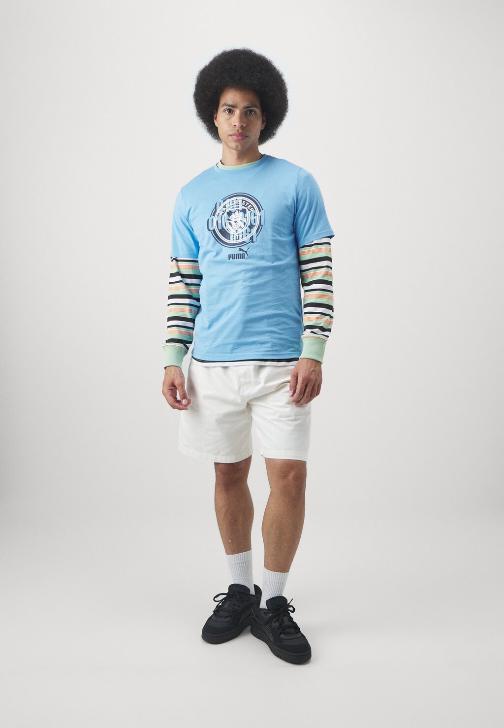

Клубная одежда Manchester City Ftblculture Tee Puma, командная, голубая