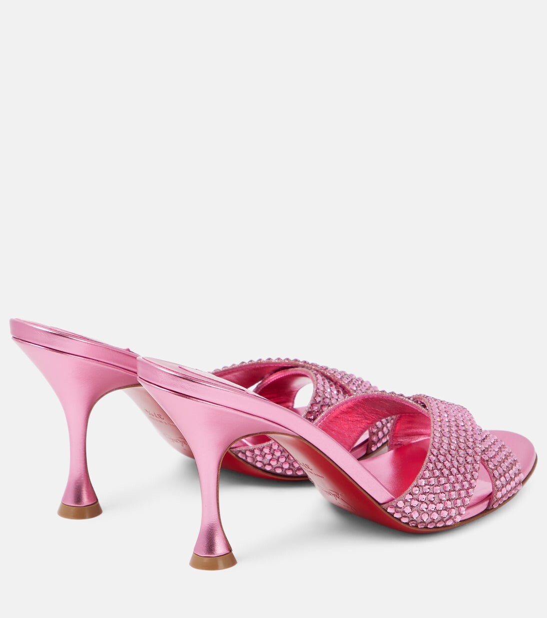 Mariza снова замшевые туфли-мофли с украшением Christian Louboutin, розовый — фото 3