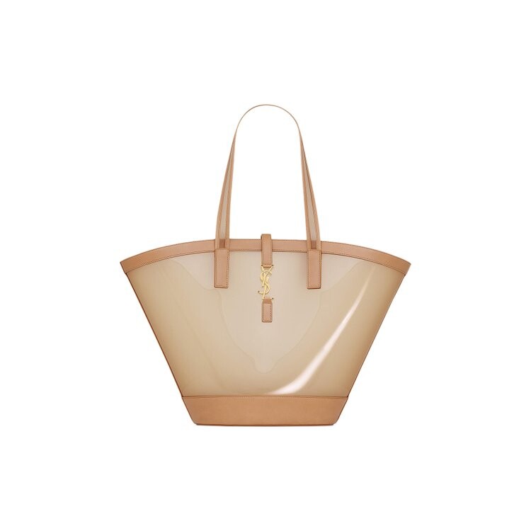 

Сумка-тоут Saint Laurent Panier Medium Bag, цвет Oatmilk/Brown Gold
