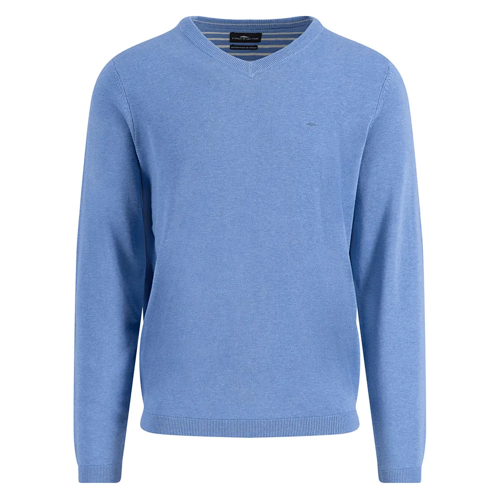 

Свитер с V-образным вырезом Fynch Hatton 1514315, синий