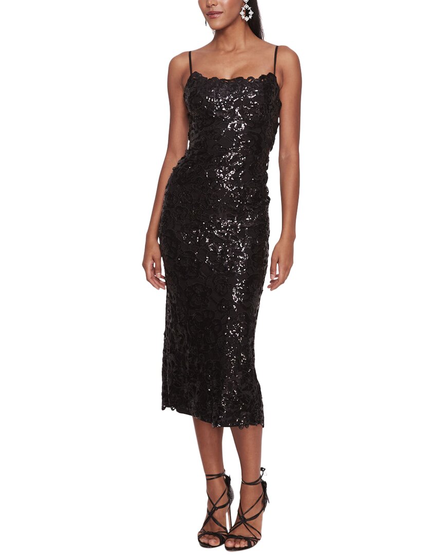 

Коктейльное платье Marchesa Notte с пайетками, черный